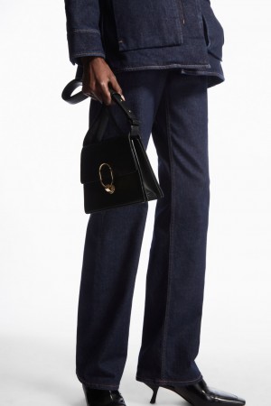 Dámské Crossbody Kabelka COS Mini Clasp Crossbody Læder Černé | DNZE-56498