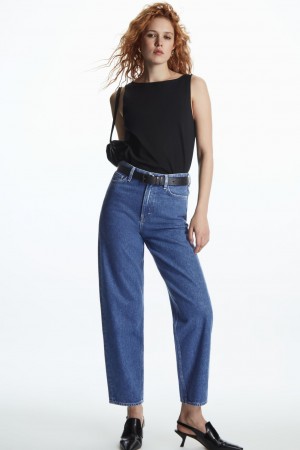 Dámské Džíny COS Arch Tapered Blankyt | HMUF-84250