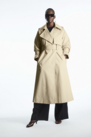 Dámské Kabáty COS Classiced Trench Béžový | ADWL-67804