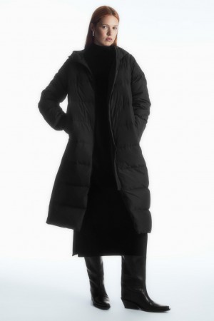 Dámské Kabáty COS Recycled-Down Puffer Černé | MNLU-68907