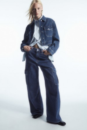 Dámské Kalhoty COS Denim Cargo Blankyt | XRZQ-70183