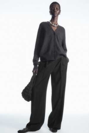 Dámské Kardigan COS Pure Cashmere Tmavě Šedé | JPIW-80241