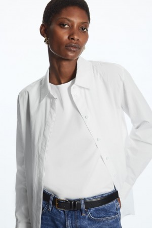 Dámské Košile COS Minimal Concealed-Placket Bílé | ZPVQ-53289
