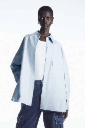 Dámské Košile COS Oversized Deconstructed Světle Blankyt | JPOR-86017