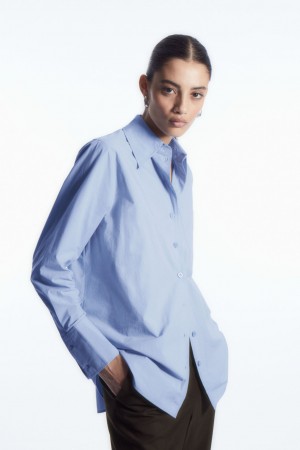 Dámské Košile COS Oversized Long-Sleeve Světle Blankyt | TGIF-70852
