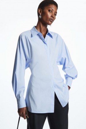 Dámské Košile COS Oversized Waisted Poplin Blankyt | EBHR-31205
