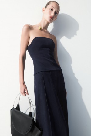 Dámské Podprsenky COS The Vlna Bandeau Tmavě Blankyt | XREV-98301