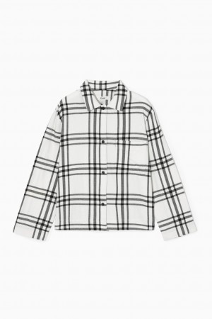 Dámské Pyžama COS Checked Flannel Pajama Set Bílé Černé | VARN-25746
