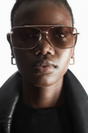 Dámské Sluneční Brýle COS Gold-Tone Aviator Zlaté | ZNHU-54318