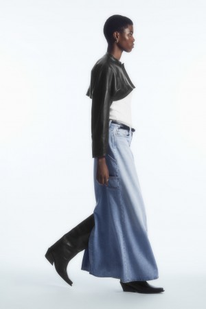 Dámské Sukně COS Denim Maxi Světle Blankyt | MNYF-20693