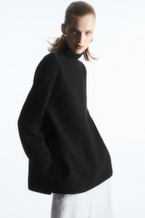 Dámské Svetry COS A-Line Funnel-Neck Top Černé | USQG-53921