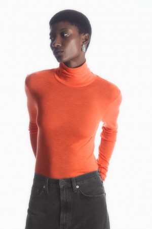 Dámské Svetry COS Merino Vlna Turtleneck Top Oranžové | SVTF-27069