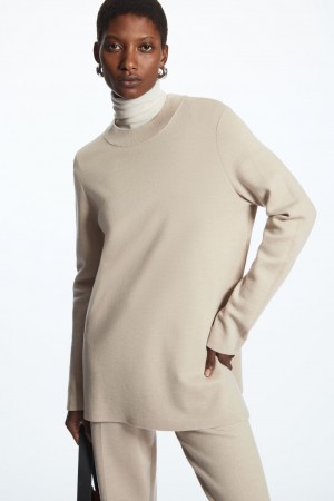 Dámské Svetry COS Milano-Knit Béžový | XWSJ-96520