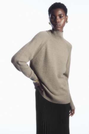 Dámské Svetry COS Pure Cashmere Turtleneck Béžový | ALON-01835