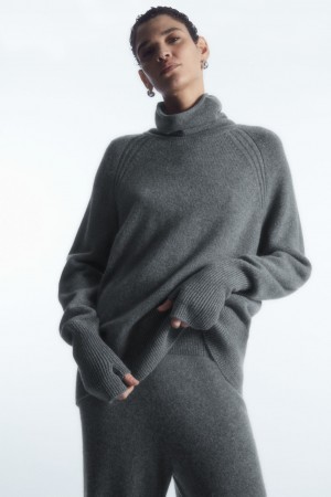 Dámské Svetry COS Pure Cashmere Turtleneck Šedé | HOXW-91285