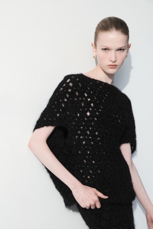 Dámské Svetry COS The Crochet-Knit Černé | BEPL-84165