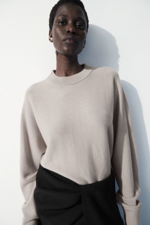 Dámské Svetry COS The Essential Cashmere Béžový | OCJX-30167