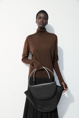 Dámské Svetry COS The Vlna Roll-Neck Tmavě Hnědé | NGVX-20579