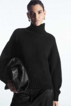 Dámské Svetry COS Tlustý Pure Cashmere Turtleneck Černé | UOHI-93748