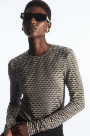 Dámské Topy COS Second-Skin Long-Sleeved Černé | ZNHR-75246
