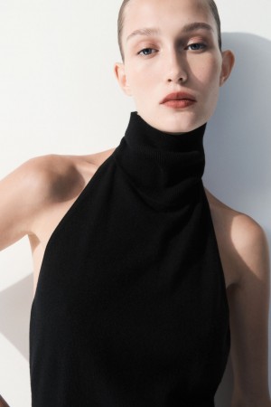 Dámské Topy COS The Backless Cashmere Černé | ILSJ-90263