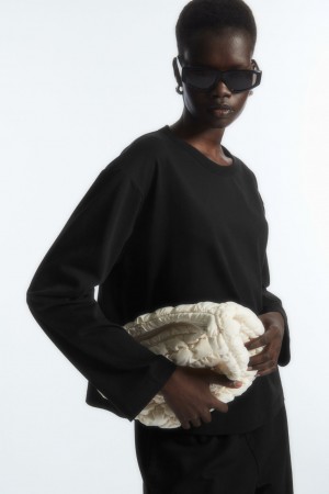 Dámské Tričko COS Boxy Long-Sleeved Černé | DUVZ-75140