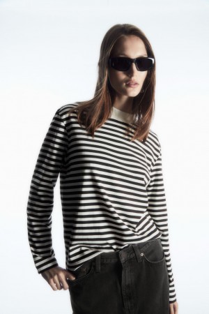 Dámské Tričko COS Long-Sleeved Mock-Neck Tmavě Hnědé | PURA-01738