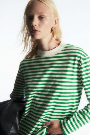 Dámské Tričko COS Long-Sleeved Mock-Neck Zelene | KZLM-54061