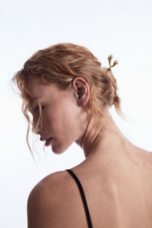 Dámské Vlasové Příslušenství COS Freshwater Pearl Hair Pin Zlaté | QMOK-61328