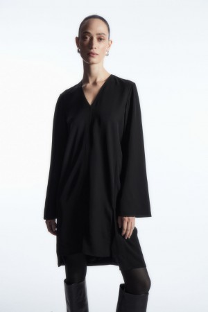 Dámské Šaty COS Asymmetric Tunic Černé | YQHT-06291