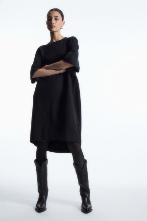 Dámské Šaty COS Oversized-Fit Vlna T-Shirt Tmavě Blankyt | IBSP-01246