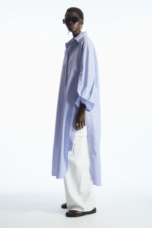 Dámské Šaty COS Oversized Deconstructed Světle Blankyt | IQGT-04932