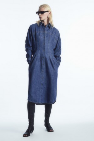 Dámské Šaty COS Oversized Waisted Denim Blankyt | ZQHR-41285