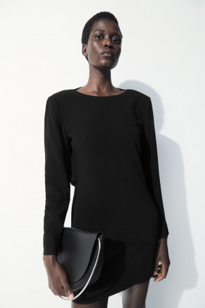 Dámské Šaty COS The Draped Open-Back Mini Černé | VBDC-05827