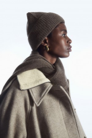 Dámské Čepice COS Cashmere-Blend Tmavě Hnědé | BHLQ-94273