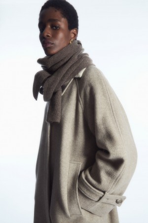 Dámské Šátek COS Cashmere-Blend Tmavě Hnědé | NZFQ-98065