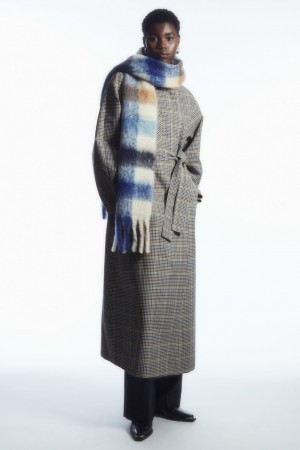 Dámské Šátek COS Oversized Mohair-Blend Blankyt Hnědé | NAXR-64307
