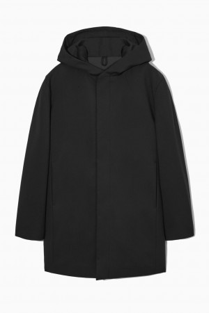Pánské Bundy COS S Kapucí Polstrovaný Parka Černé | CPXS-27148