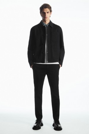 Pánské Chino Kalhoty COS Tapered Twill Černé | FZBV-21685