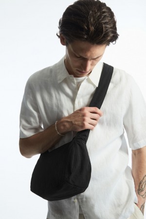 Pánské Crossbody Kabelka COS Crossbody Saddle Nylon Černé | ZBMD-05194