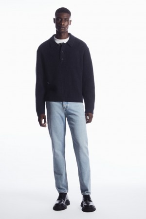 Pánské Džíny COS Regular-Fit Tapered-Leg Světle Blankyt | KQWU-10942