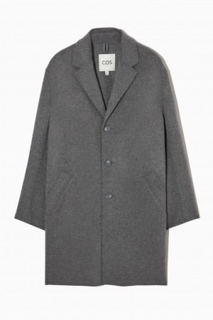 Pánské Kabáty COS Relaxed-Fit Double-Faced Vlna Šedé | VGJI-79654