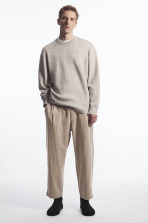 Pánské Kalhoty COS Elasticated Twill Šedé | KNOL-98061