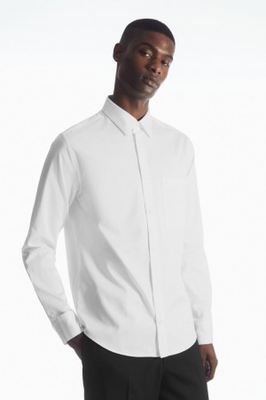 Pánské Košile COS Patch-Pocket Regular Bílé | VRZX-68034