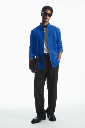 Pánské Košile COS Regular-Fit Corduroy Blankyt | HULQ-95286