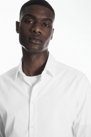 Pánské Košile COS Tailored Poplin Slim Bílé | QTBP-71026