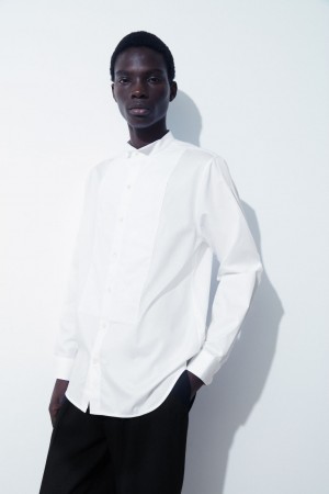Pánské Košile COS The Poplin Tuxedo Bílé | GEVY-62143