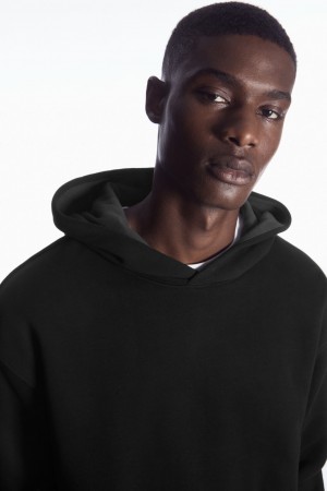 Pánské Mikina s Kapucí COS Double-Layered Jersey Černé Šedé | JDMT-30917