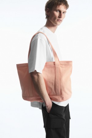 Pánské Přebalovací Tašky COS Washed-Bavlněné Oranžové | ABEM-63785