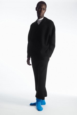 Pánské Ponožky COS Tlustý Cashmere Světle Blankyt | XVZF-91258